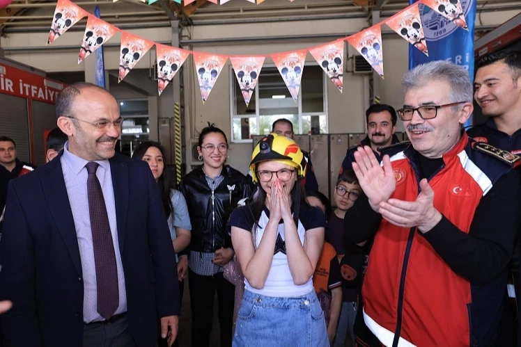 Kayseri itfaiyesinden Aleyna