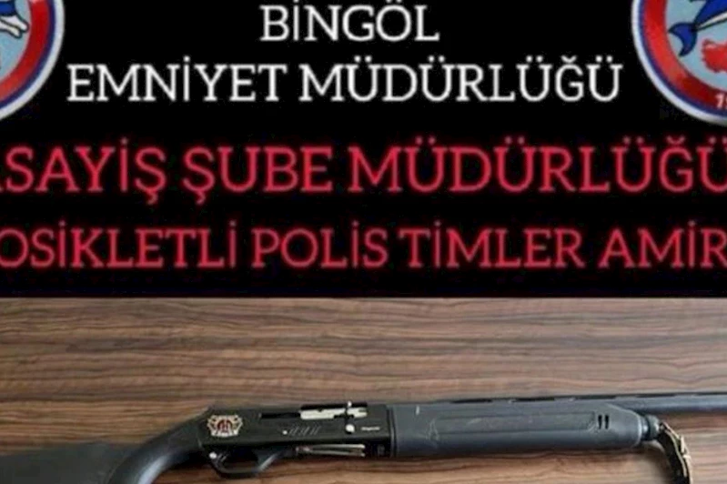 Bingöl’de ruhsatsız pompalı tüfek ele geçirildi