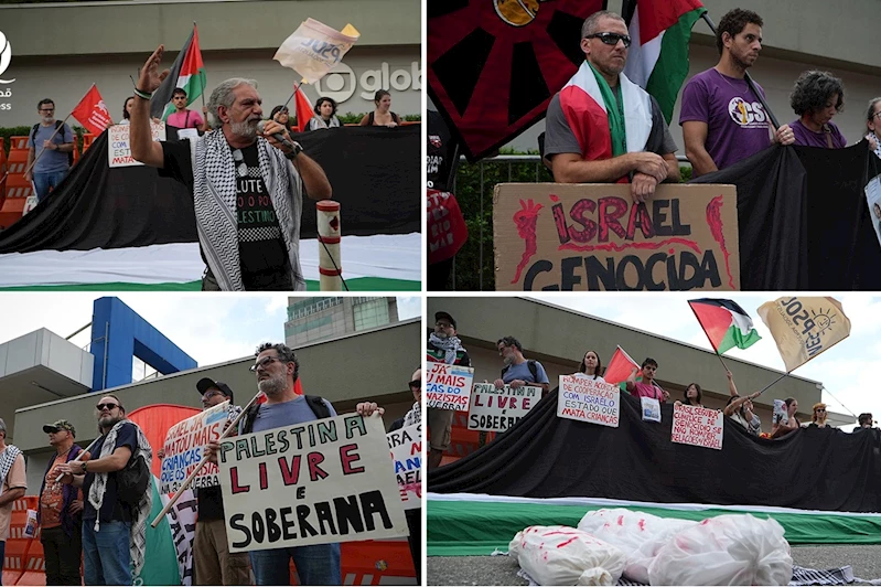Brezilya medyasının siyonist işgaline ortak olması protesto edildi