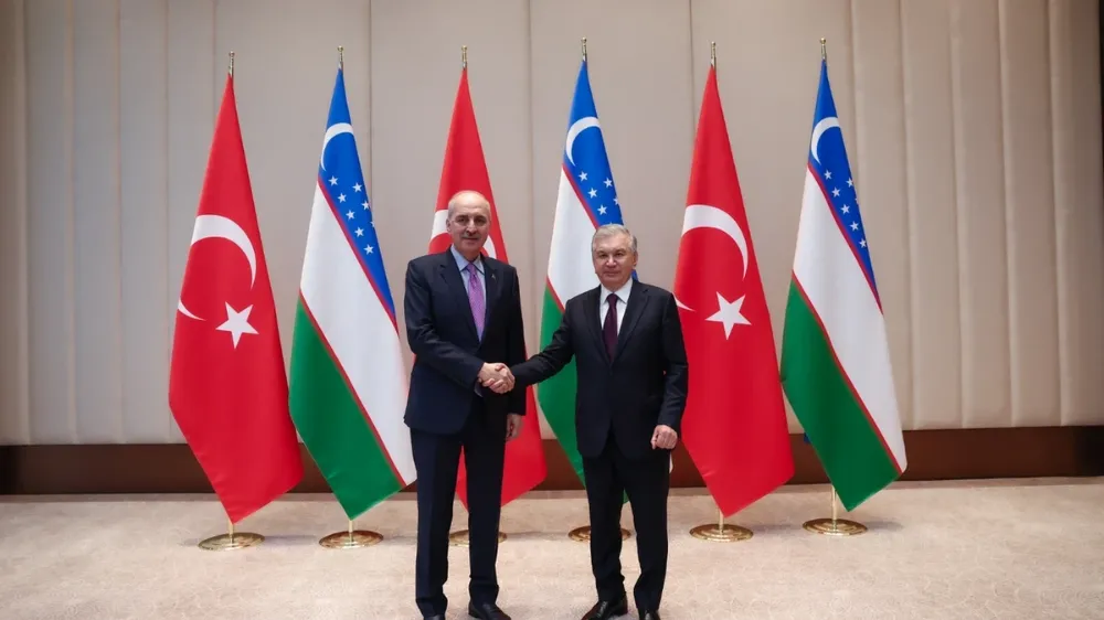 Özbekistan Cumhurbaşkanı Mirziyoyev, TBMM Başkanı Kurtulmuş