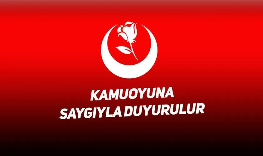 BÜYÜK BİRLİK PARTİSİ BAŞKANLIK DİVANINDAN KAMUOYUNA DUYURU
