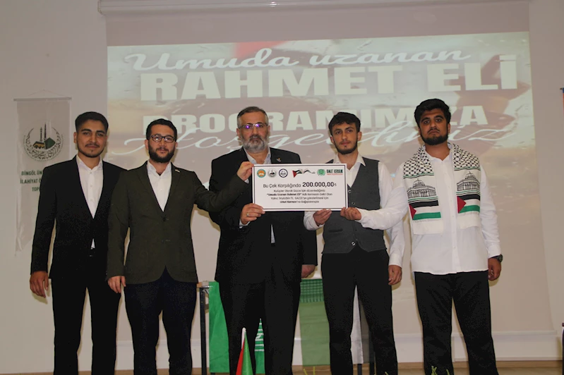 Bingöl Üniversitesi öğrencilerinden Gazze’ye 200 bin TL bağış