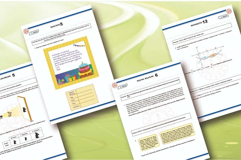 2. dönem 2. yazılı sınavlarına ilişkin örnek soru kitapçıkları yayımlandı