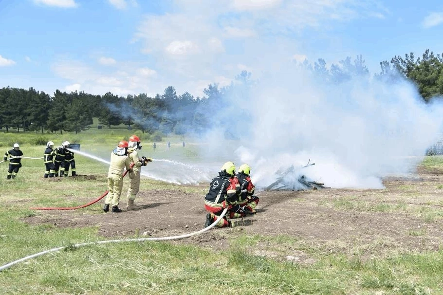 Nefes kesen yangın tatbikatı