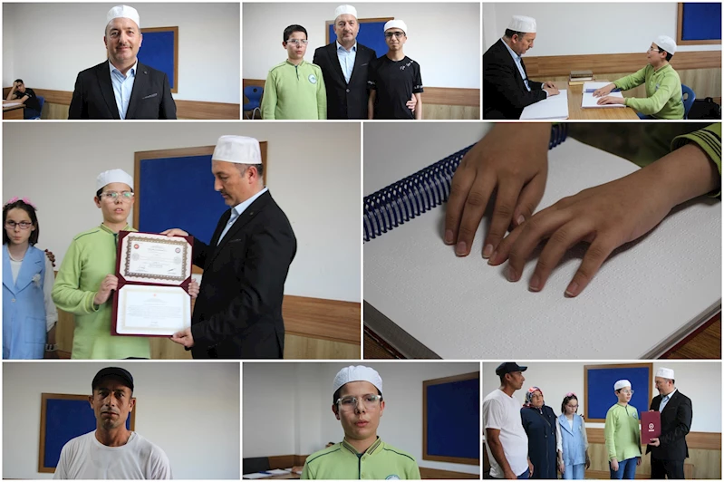 Hafızlığını tamamlayan görme engelli çocuklar: Çok mutluyuz