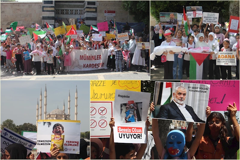 Minik yürekler Gazze için meydanlara indi:  Gazze’deki kardeşlerimizi unutmadık