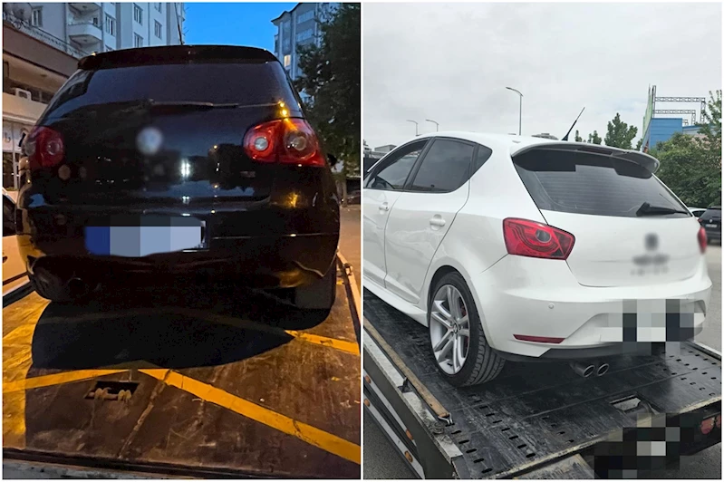 Abart egzoz kullanan sürücülerin araçları trafikten men edildi