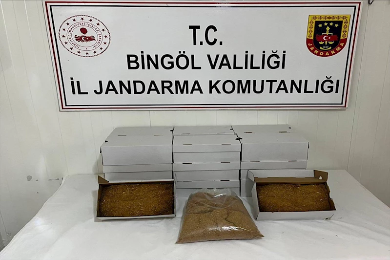 Bingöl’de yol kontrolünde 20 kilo kaçak tütün ele geçirildi