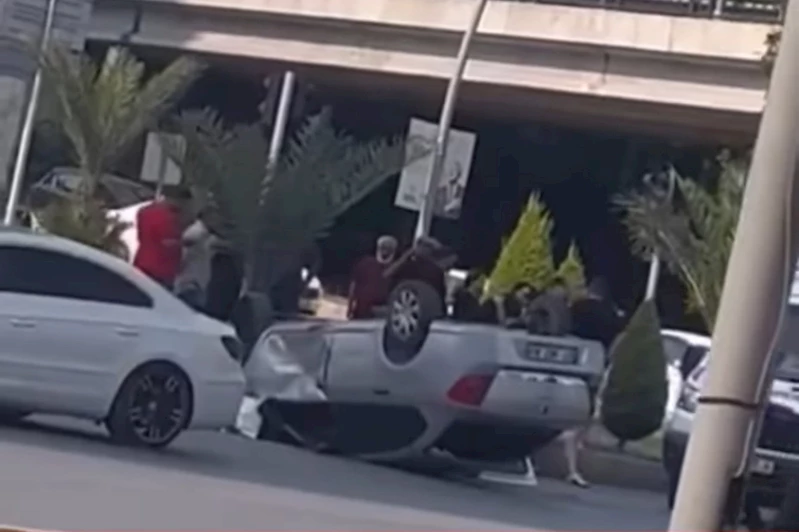 Otomobil refüje çarparak takla attı: 1 kişi yaralandı