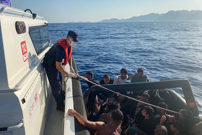 Muğla açıklarında44 düzensiz göçmen kurtarıldı 