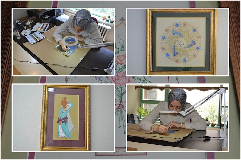 Tezhip ustası, köklerinden beslenerek sanatını geleceğe aktarıyor