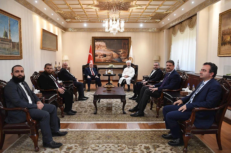 Diyanet İşleri Başkanı Erbaş, Suriye Vakıflar Bakanı Dr. Şükri