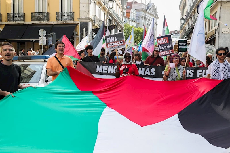 Portekiz halkı, Gazze’deki soykırıma karşı protesto düzenledi