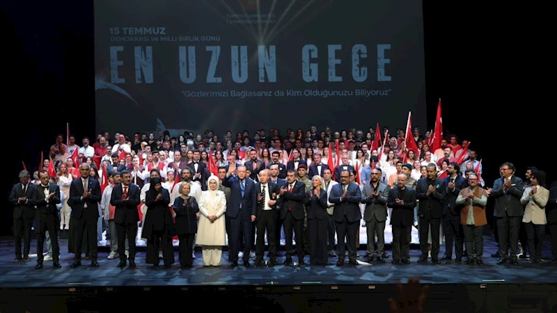 Erdoğan ‘En Uzun Gece’ temsiline katıldı: 15 Temmuz’un destanı sahnede anlatıldı 