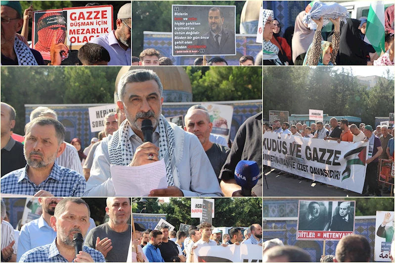 Mardinliler Gazze için küresel çağrıya uyararak meydanlarda bir araya geldi 