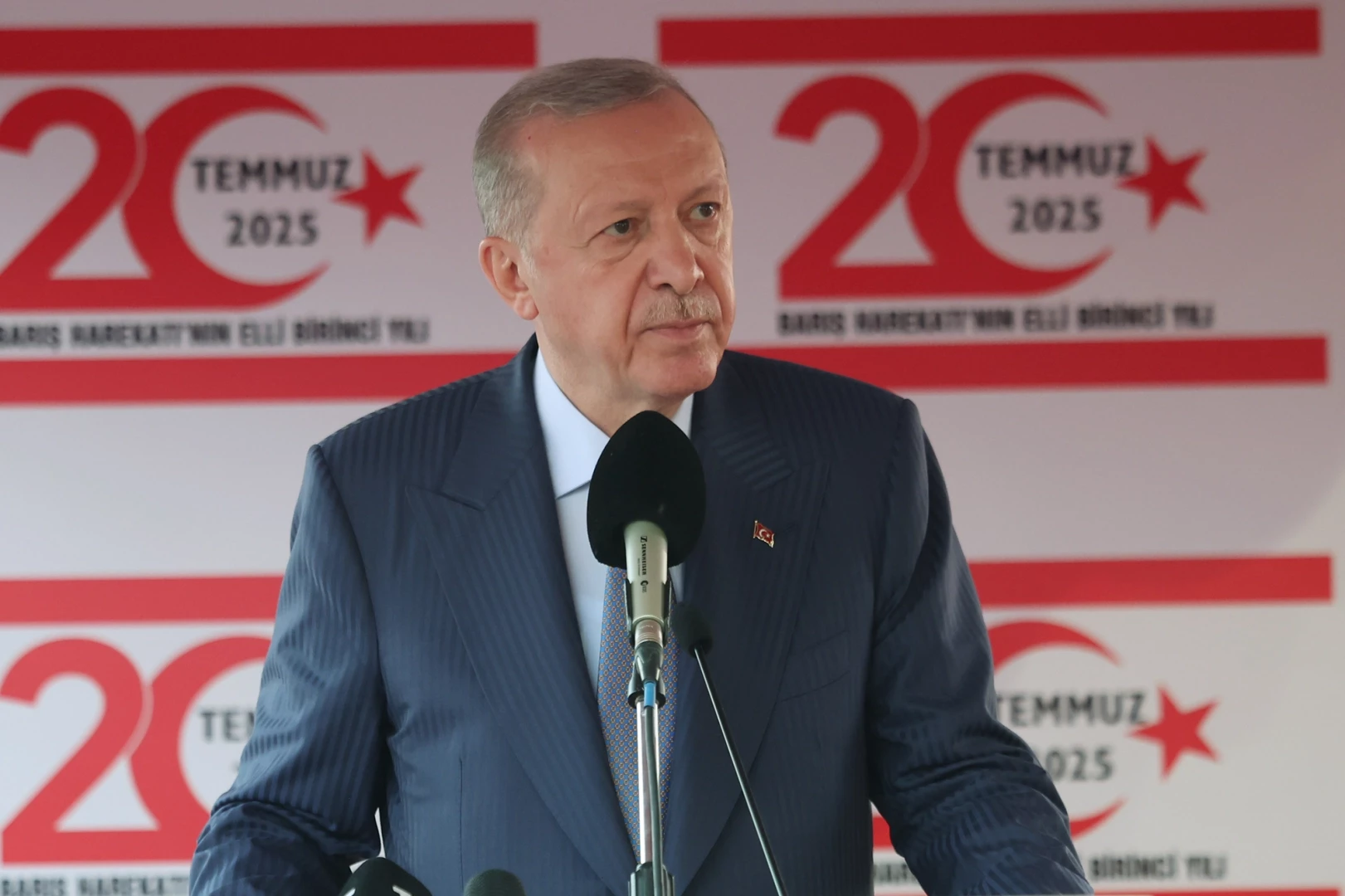 Erdoğan: Kıbrıs’ta çözümün anahtarı iki devletli çözüm, taviz yok!