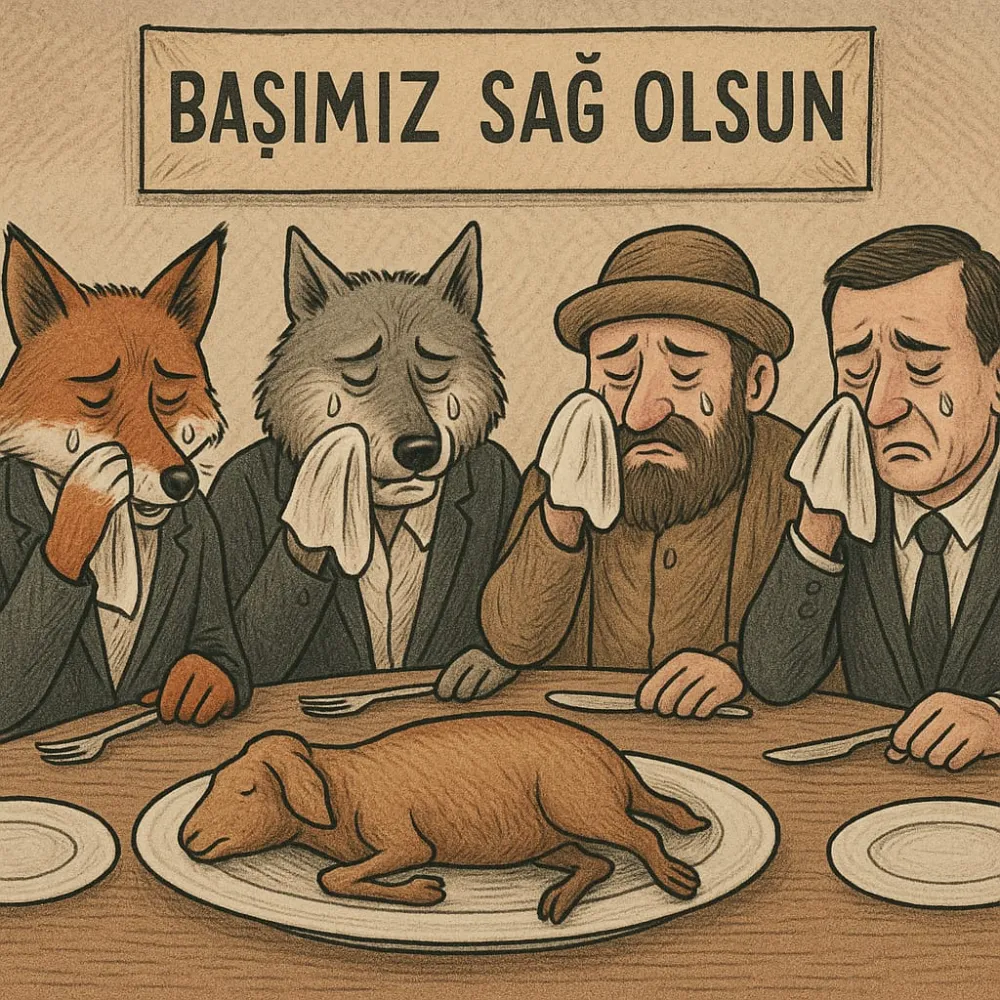 Kuzuyu Yiyenler, Ağızlarını Silmeden Yas Tutuyor