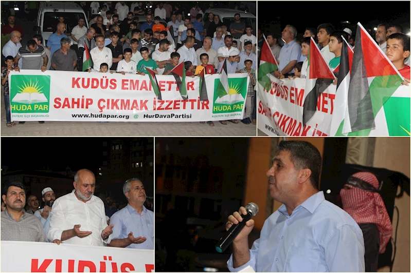 Kızıltepe halkı Gazze için meydanlarda: İslam ülkeleri büyük bir vebal altındadır