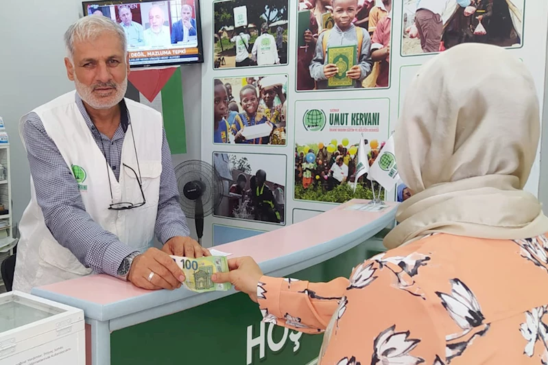 Batmanlı kadın umre parasını Gazze