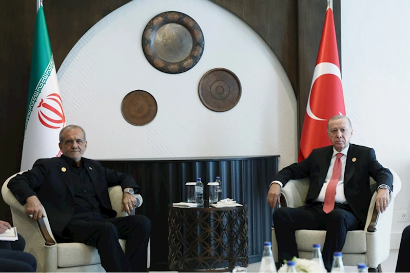 Cumhurbaşkanı Erdoğan, İran Cumhurbaşkanı Pezeşkiyan ile görüştü