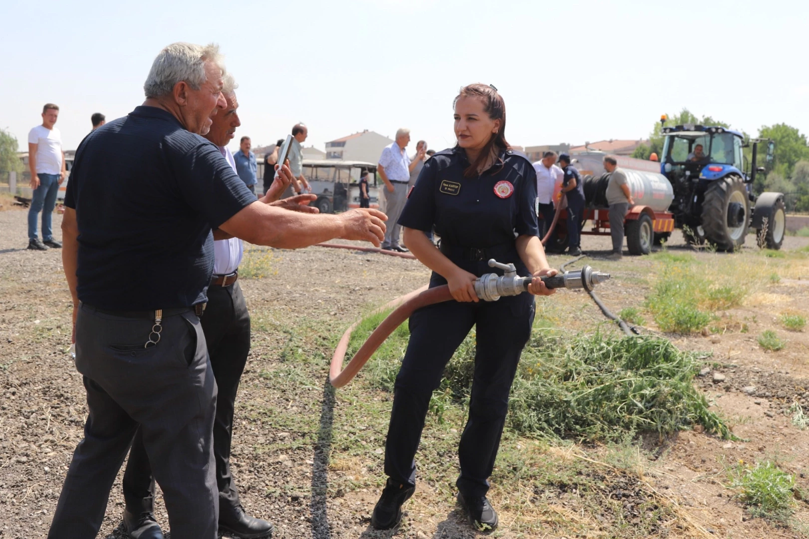 Kırsala yangın tankeri eğitimi