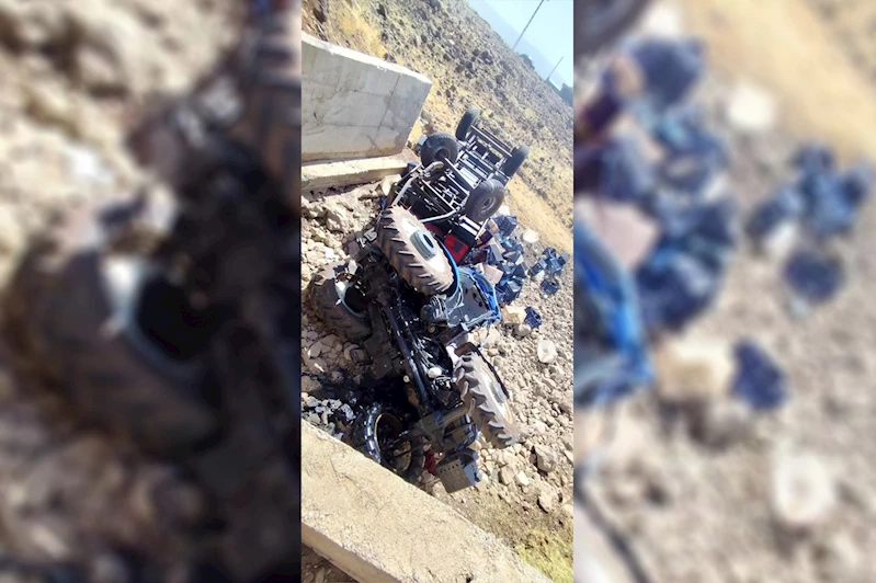 Şanlıurfa’da domates yüklü traktör köprüden düştü: 1 yaralı