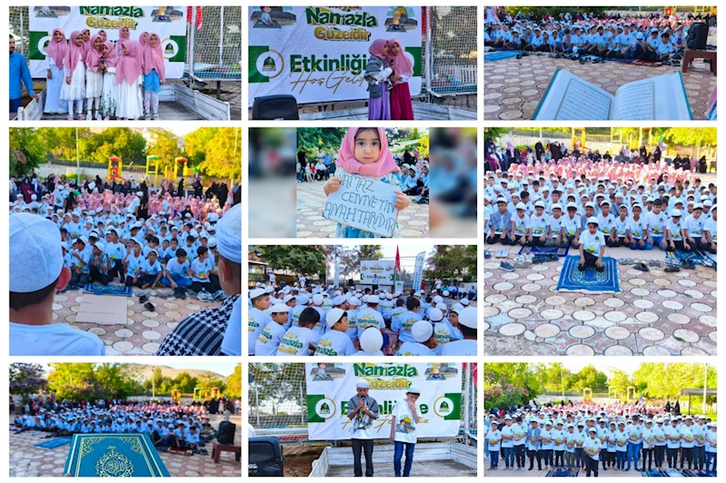 Dargeçit’te peygamber aşığı çocuklar, hep birlikte “Hayat Namazla Güzeldir” dedi