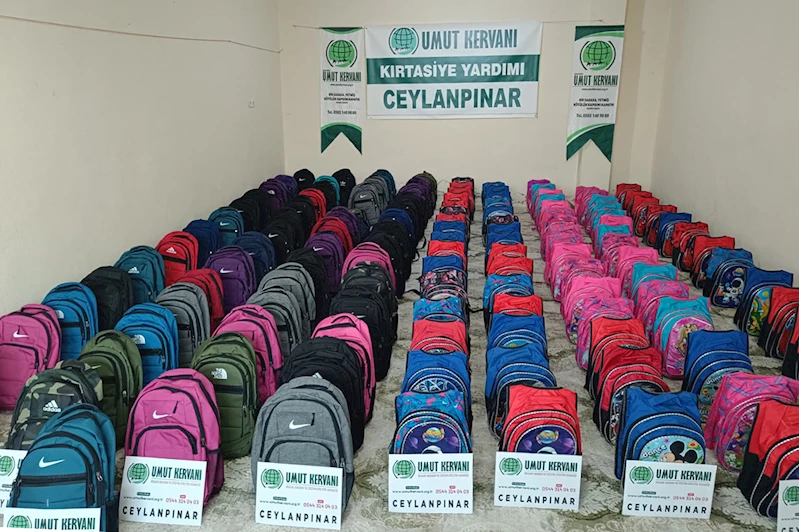 Ceylanpınar Umut Kervanından kırtasiye desteği