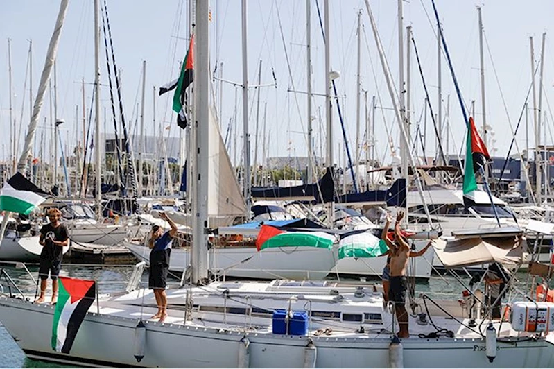 Onlarca tekne Gazze için Akdeniz’de yola çıktı