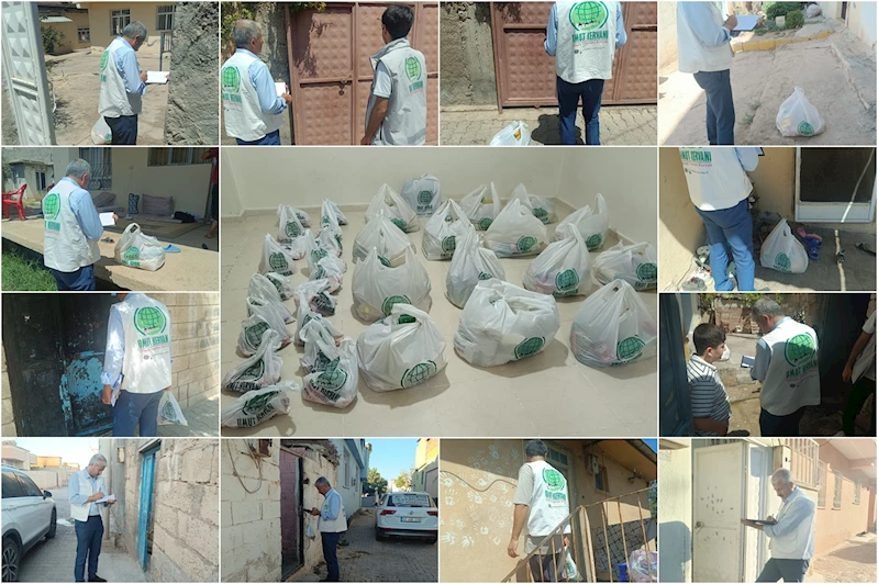 Ceylanpınar Umut Kervanından ihtiyaç sahiplerine gıda ve et desteği