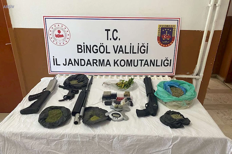 Bingöl’de silah ve uyuşturucu operasyonu: 2 tutuklama