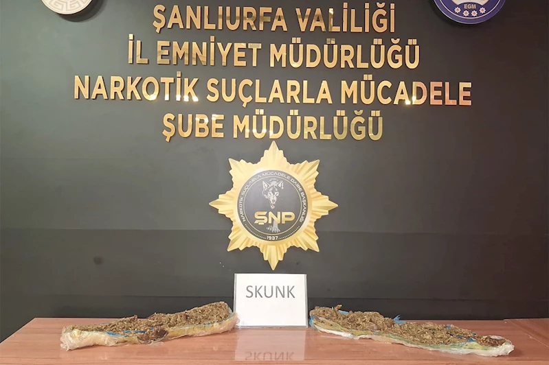 Şanlıurfa’da 2 kilo 300 gram skunk ele geçirildi: 1 tutuklama