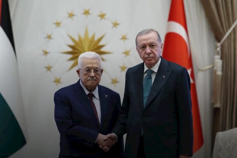 Cumhurbaşkanı Erdoğan Mahmud Abbas ile görüştü
