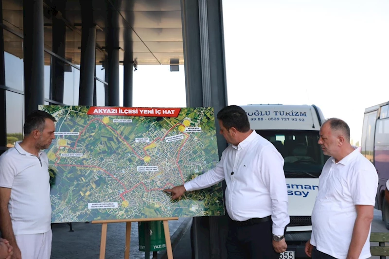 Akyazı’da 27 yıl sonra yeni minibüs hattı hizmete girdi 