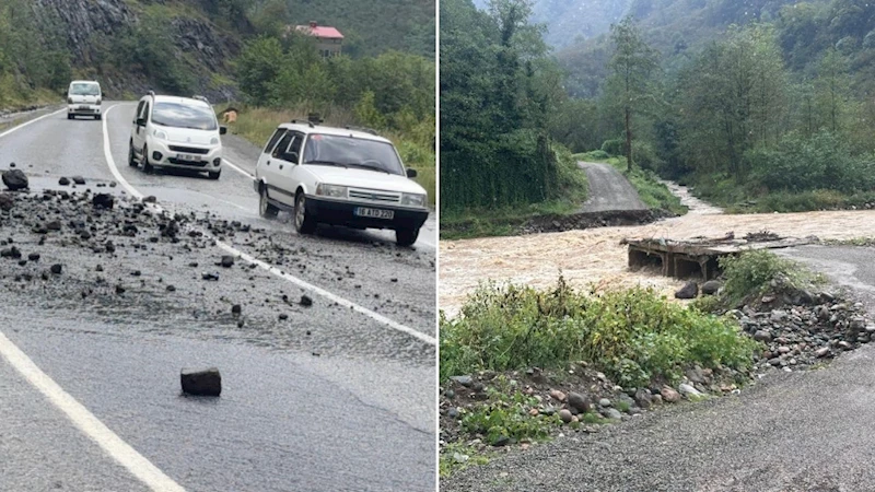 Giresun’da sel ve heyelan: Mahsur kalan 10 kişi kurtarıldı