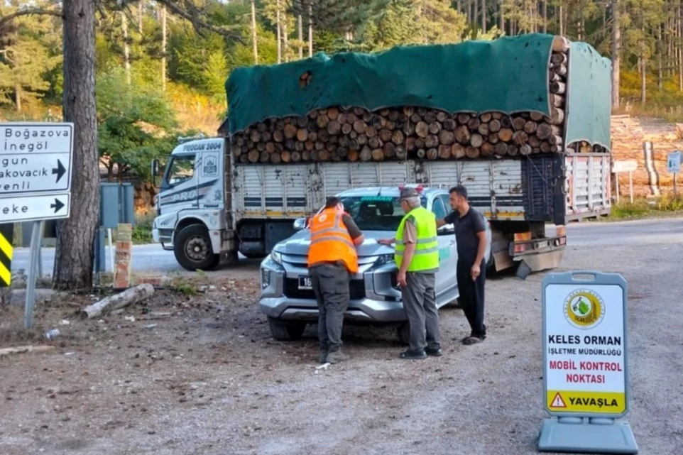 Bursa’da eş zamanlı orman emvali kontrolü