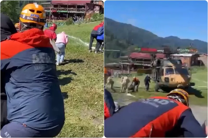 Ayder Yaylası’nda mahsur kalan 115 kişi tahliye edildi