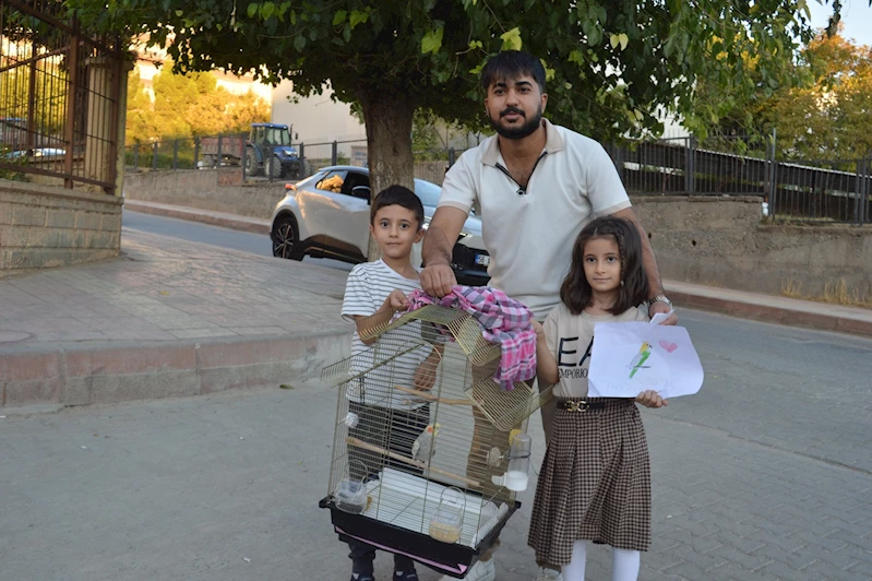 Minik kardeşlerin sevinci: Kaybolan kuşları Zeytin günler sonra evine döndü