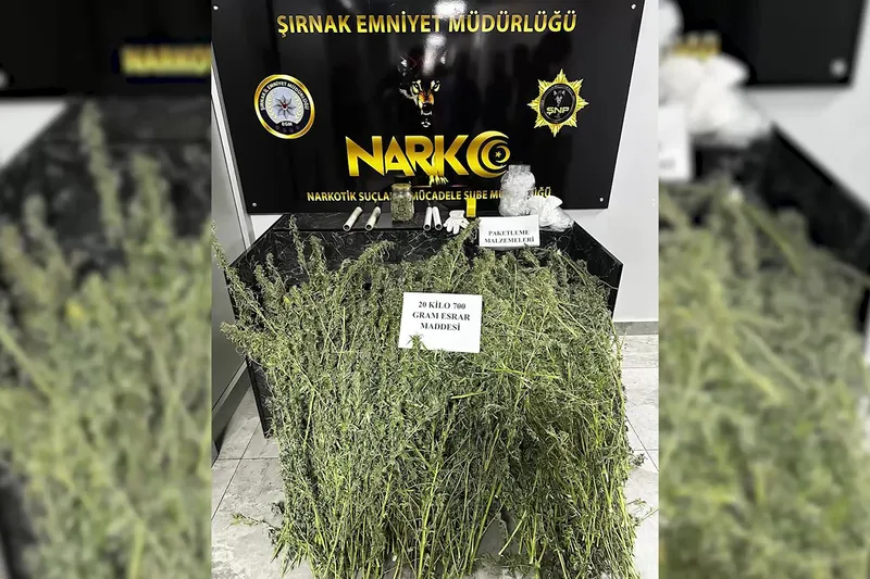 Şırnak’ta 21 kilogram uyuşturucu madde ele geçirildi