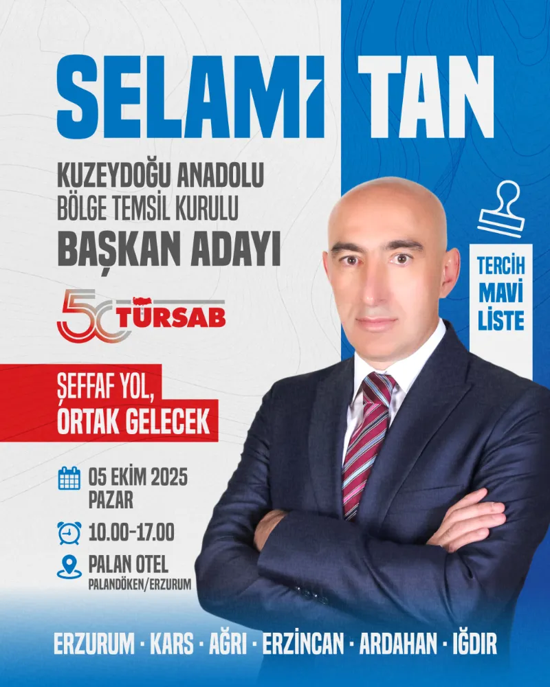 SELAMİ TAN, TÜRSAB KUZEYDOĞUANADOLU İÇİN GÜÇLÜ YÖNETİMİYLE YOLA ÇIKTI...