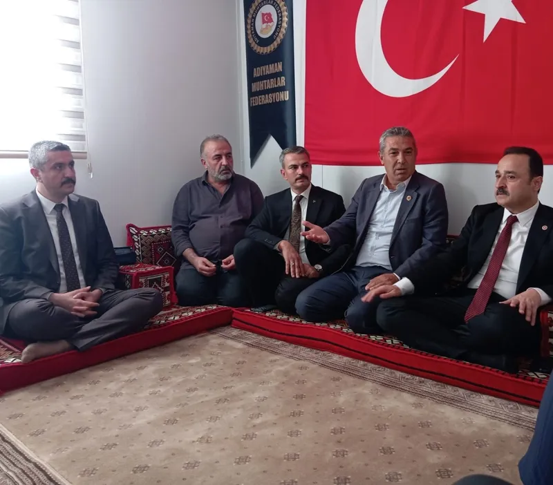 MHP heyetinden Adıyaman Muhtarlar Federasyonu’na ziyaret: ‘Silahların gölgesinde barış olmaz’