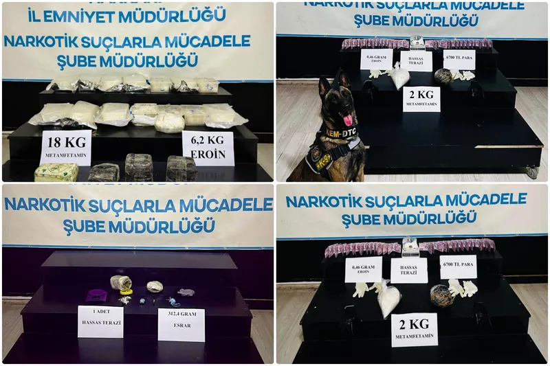Hakkari’de 26 kilogram uyuşturucu ele geçirildi: 22 gözaltı