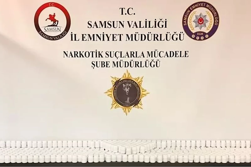 Samsun’da 68 bin sentetik ecza hapı ele geçirildi